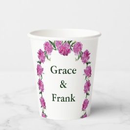 牡丹。 紙コップ