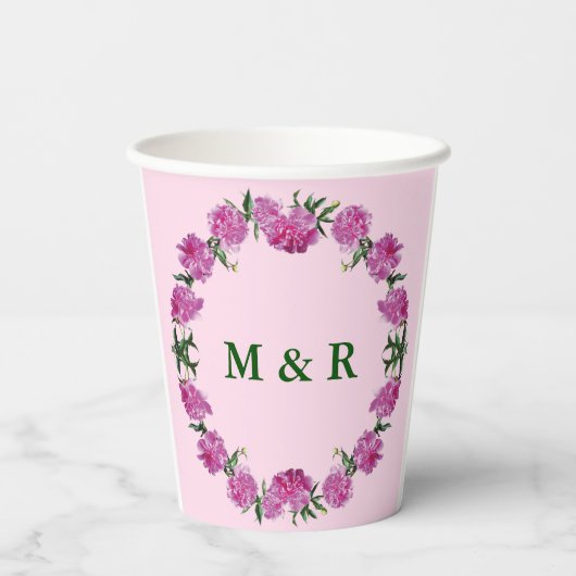 牡丹。 紙コップ (裏面)