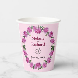 牡丹。 紙コップ