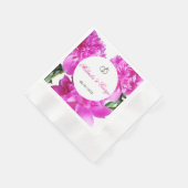 牡丹。 縁ありカクテルナプキン (角)