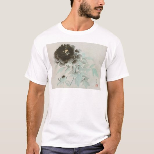 牡丹,速水御舟牡丹，御舟，日本美術 Tシャツ (正面)