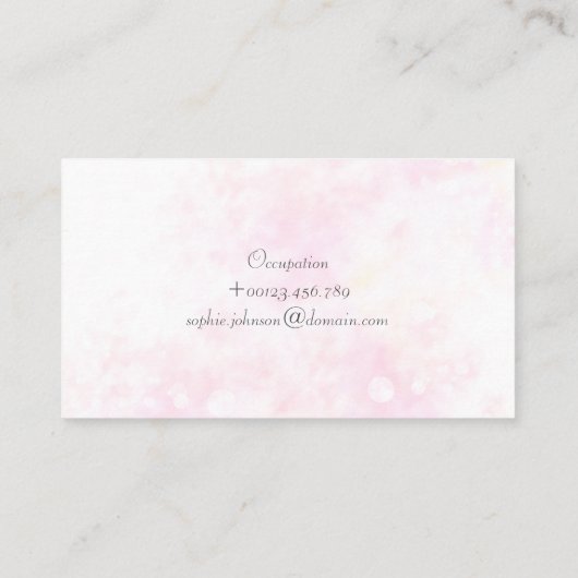 牡丹(金ゴールド枠) 名刺 (裏面)