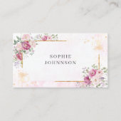 牡丹(金ゴールド枠) 名刺 (正面)