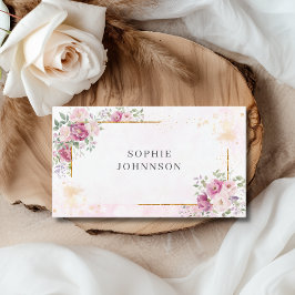 牡丹(金ゴールド枠) 名刺