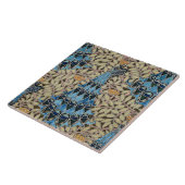 牡丹、魚及び海藻 タイル (側面)