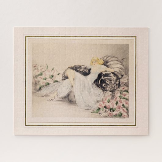 牡丹、1935年ルイ・イカルト ジグソーパズル (横)