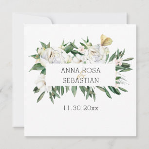 *~*牡丹AR15 QR写真RSVPフローラ結婚のInvita 招待状