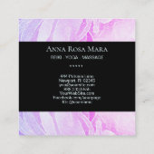 *~*牡丹Lotus Healerマッサーグラデーションジ霊気ヨガ スクエア名刺 (裏面)