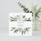 *~*牡丹QR RSVP花フレームAR15 結婚s 招待状 (スタンド正面)