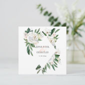 *~*牡丹QR RSVP AR15花フレーム結婚ズ 招待状 (スタンド正面)