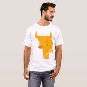 牡牛座のイエローギフト Tシャツ (正面フル)
