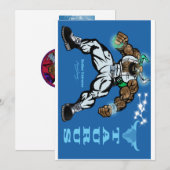 牡牛座のテーマの誕生日招待状 招待状 (正面/裏面)