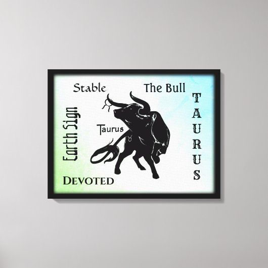 牡牛座のマイト・タウラス キャンバスプリント (正面)