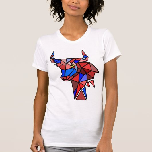 牡牛座の女性Tシャツ - 美意識高いおうし座のジグザックTシャツ Tシャツ (正面)