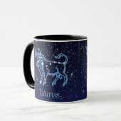 牡牛座の星座と星々 マグカップ (正面左)