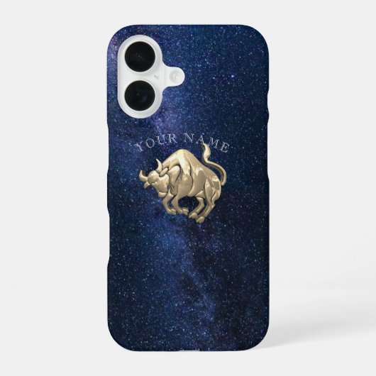 牡牛座の星座 iPhone 16ケース (裏面)