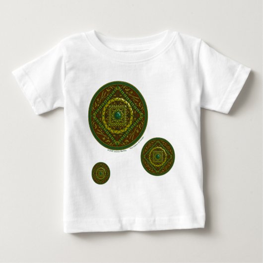 牡牛座の曼荼羅 キッズ&ベビー薄手シャツ ベビーTシャツ (正面)