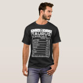 牡牛座の栄養スタイルの星座デザイン、牡牛座 Tシャツ (正面フル)