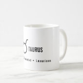 牡牛座の特徴 ミニマル占星術 コーヒーマグカップ (正面右)