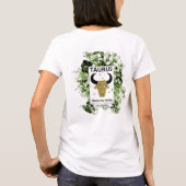 牡牛座の運命の主導者 フローラルアート Tシャツ (裏面)