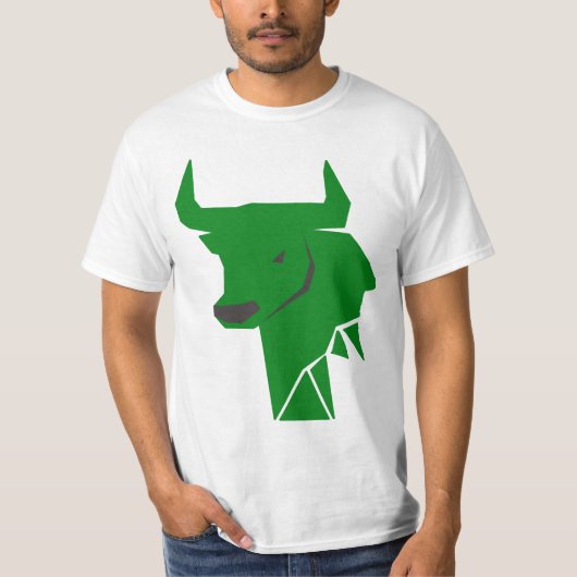 牡牛座の雄牛の緑のアイコン - 占星術デザイン Tシャツ (正面)