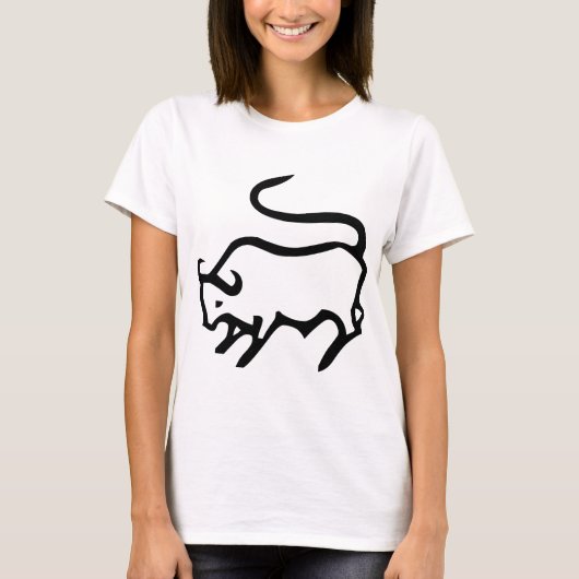 牡牛座,うろ,星座(〔占星術の〕十二宮図) Tシャツ (正面)
