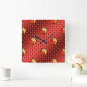 牡牛座 スクエア壁時計 (ホーム)