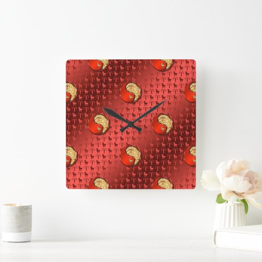 牡牛座 スクエア壁時計 (ホーム)