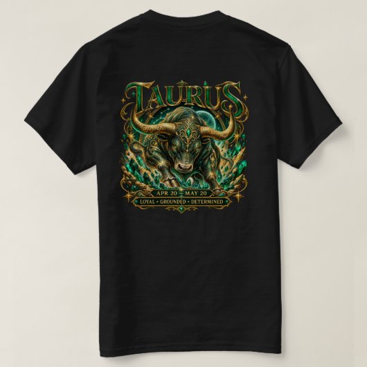 牡牛座 Tシャツ (デザイン裏面)
