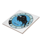 牡牛〔占星術の〕十二宮図 タイル (側面)