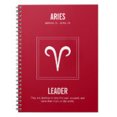 牡羊占星術の徴候 ノートブック (正面)
