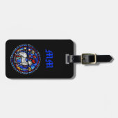 牡羊占星術ゴシック色ステンドグラス荷物タグ ラゲッジタグ (正面横)