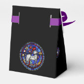 牡羊占星術ステンドグラスのモノグラムの好意ボックス フェイバーボックス (裏面サイド)