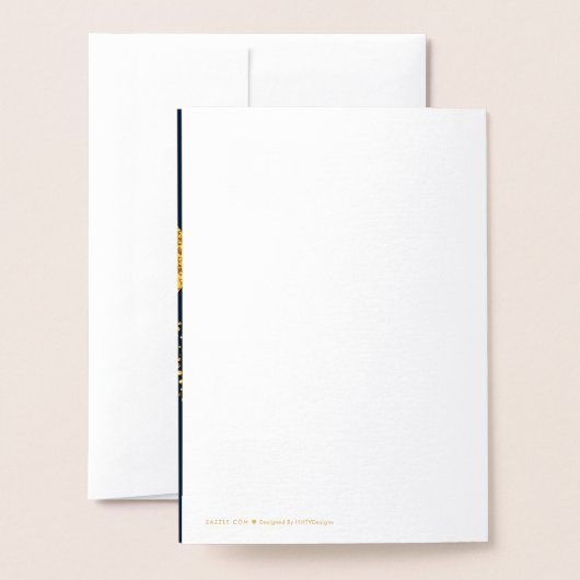 牡羊占星術 | パーソナライズされた〔占星術の〕十二宮図標識 箔カード (裏面封筒付き)