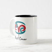 牡羊座とがん〔占星術の〕十二宮図カップル占星術 ツートーンマグカップ (正面左)