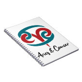 牡羊座とがん〔占星術の〕十二宮図カップル占星術 ノートブック (右側)