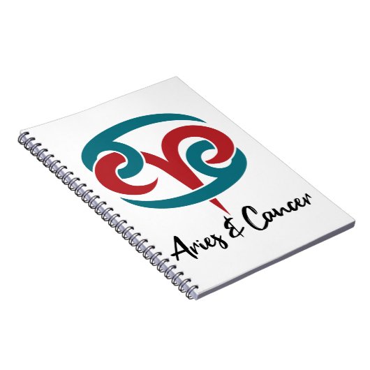 牡羊座とがん〔占星術の〕十二宮図カップル占星術 ノートブック (右側)