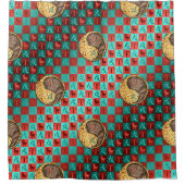 牡羊座とアースドッグ シャワーカーテン (正面)