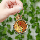 牡羊座とウッドドッグ キーホルダー (手)