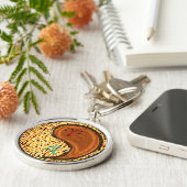 牡羊座とウッドドッグ キーホルダー (側面)