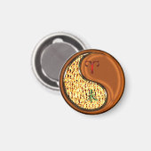 牡羊座とウッドヤギ マグネット (正面/裏面)