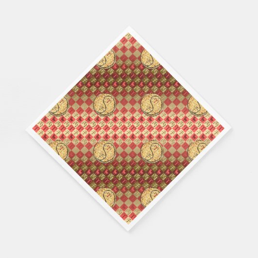 牡羊座とファイアラット スタンダードランチョンナプキン (角)