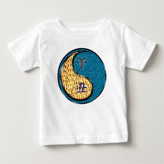 牡羊座と丑年 ベビーTシャツ (正面)