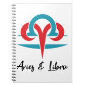 牡羊座と天秤座カップル〔占星術の〕十二宮図占星術占星術 ノートブック (正面)