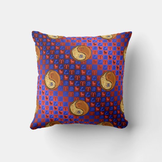 牡羊座と木牛 クッション (裏面)