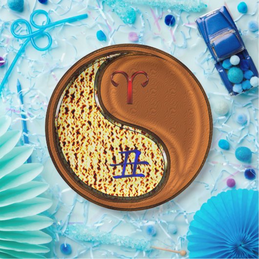 牡羊座と木牛 ペーパープレート (パーティー)