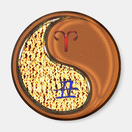 牡羊座と木牛 マグネット (正面)