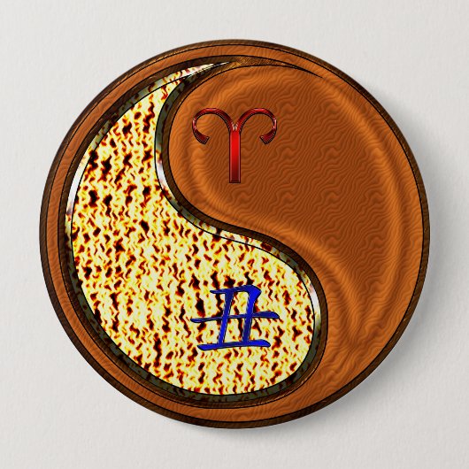 牡羊座と木牛 缶バッジ (正面)
