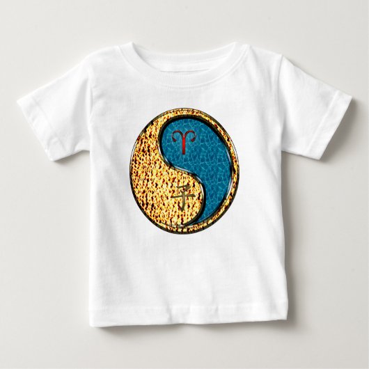 牡羊座と水のネズミ ベビーTシャツ (正面)