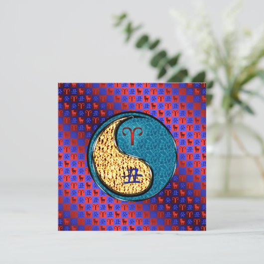 牡羊座と水牛 カード (スタンド正面)